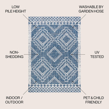 Marokko Diamond Tribal Medallion Indoor/outdoor Area Rug